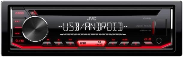 JBL Autoradio JVC KD-R494 con AUX USB nero con led rossi